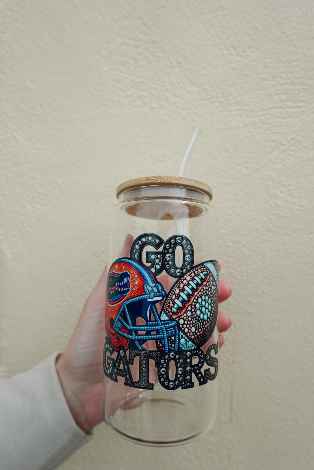 FL Helmet and Football Glass Cup