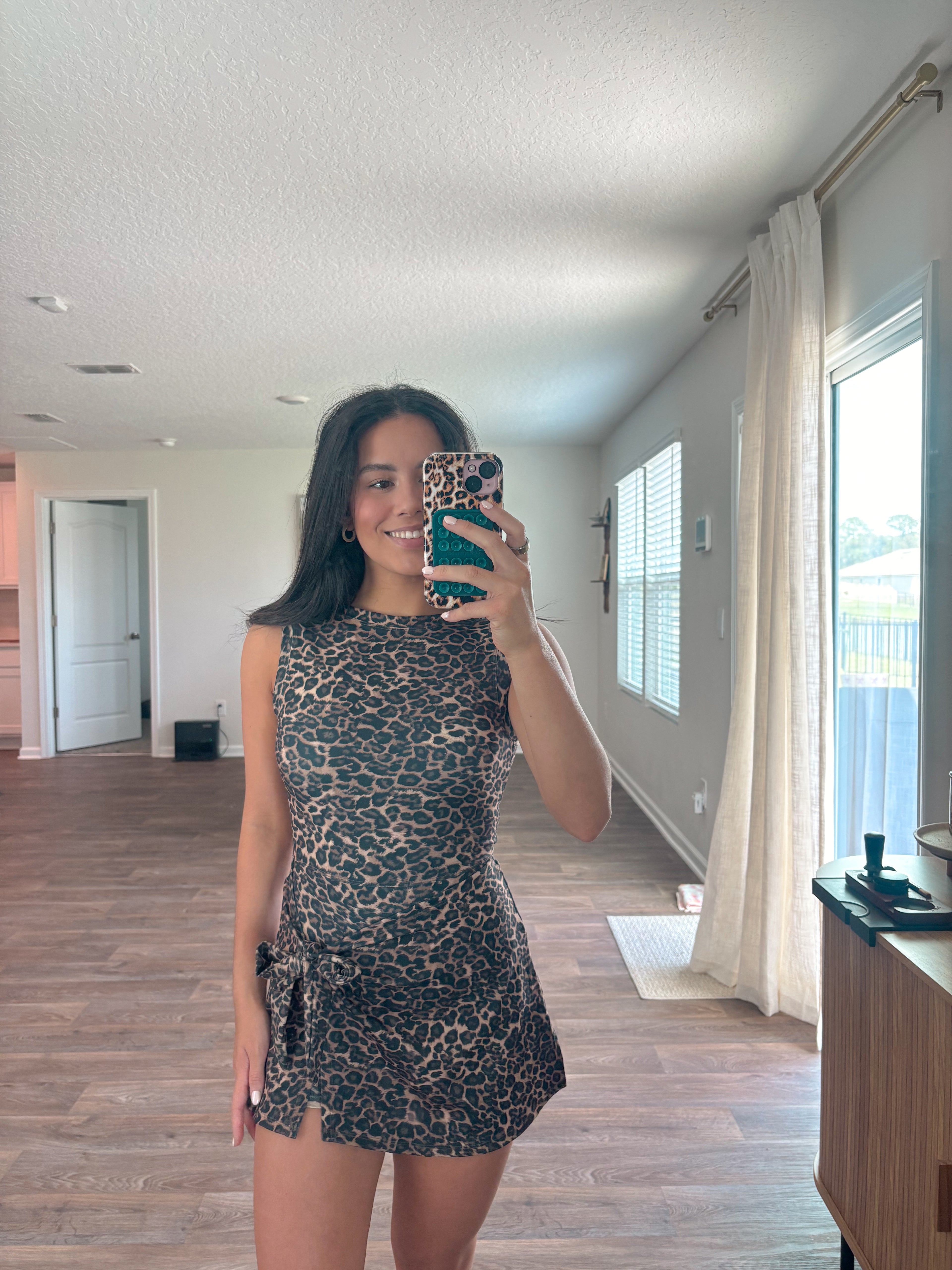 Leopard Print Wrap Dress