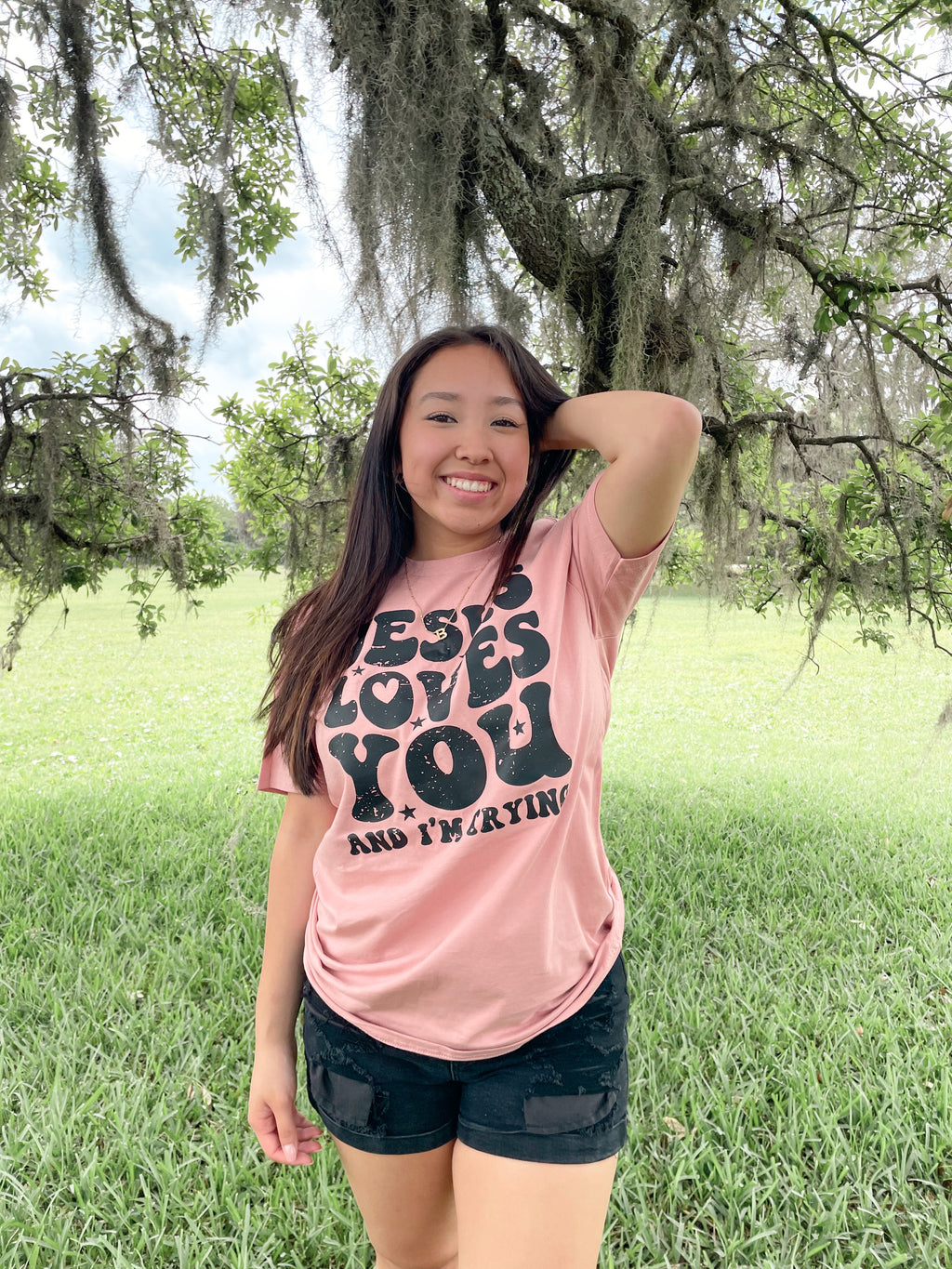 Jesus Loves You and I'm Trying Tee