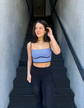 Kelsey Sculpting Tank - Lavender Blue with black piping