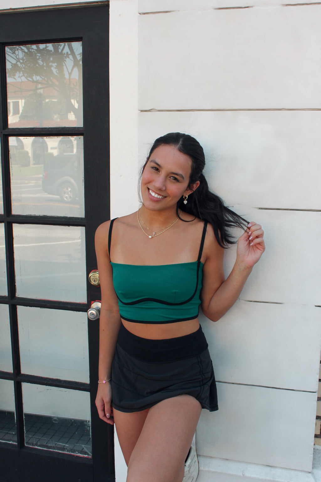 Kelsey Sculpting Tank - green