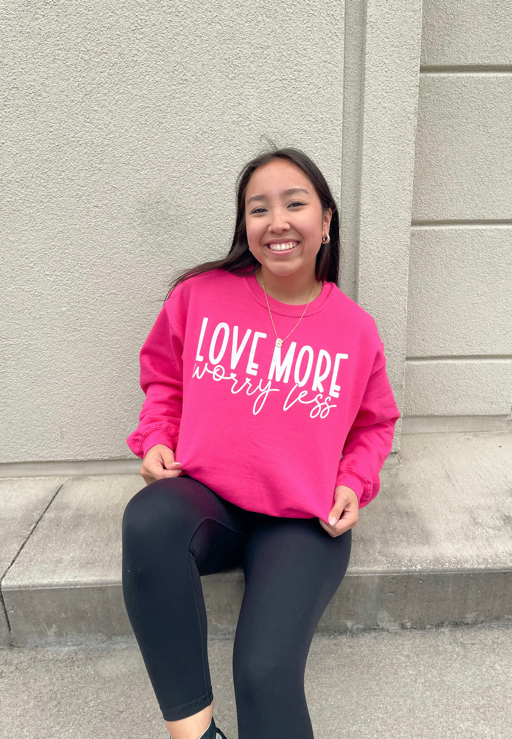 Love More Worry Less Crewneck