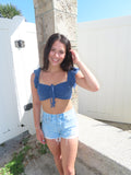 Front Tie Crop Top