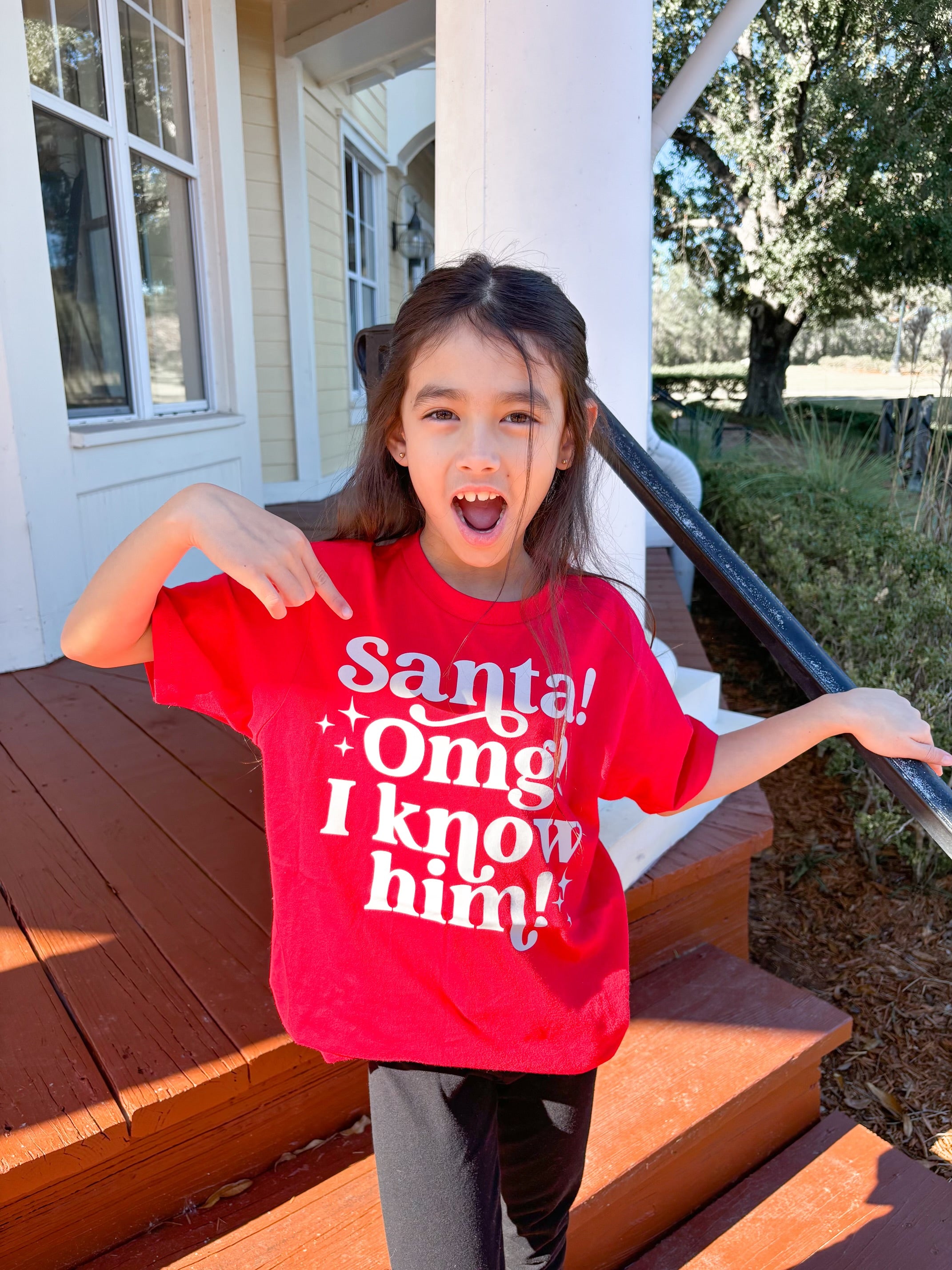 Santa!  OMG!  I Know Him - Youth Shirt