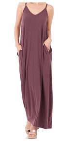 V-Neck Cami Dress (Only in Color Ash Gray)